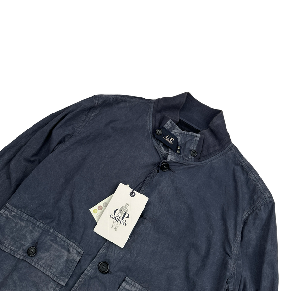 CP Company Blue Lino Flax Bomber Jacket - XL