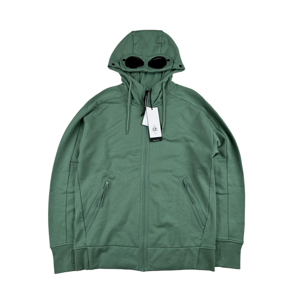 CP Company Green Cotton Goggle Hoodie - Medium
