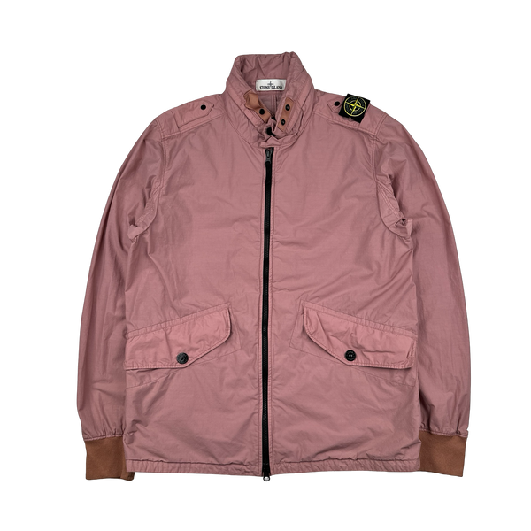 Stone Island 2022 Pink Naslan Light Watro Shoulder Badge Jacket - Large