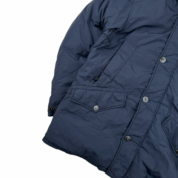 Stone Island Navy Naslan Down Puffer Jacket - Large