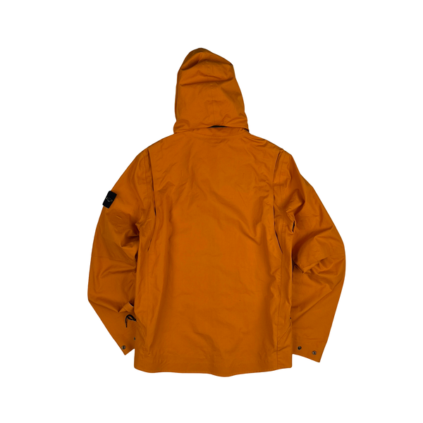 Stone Island 2007 Orange Ventile Waterproof Jacket - Small