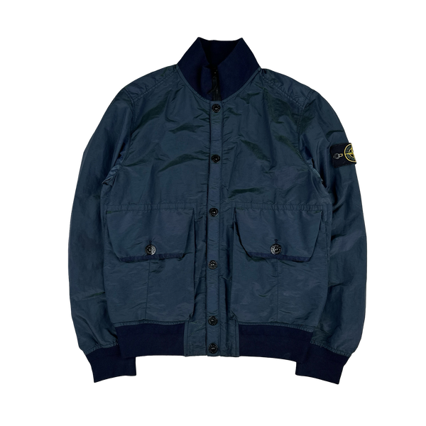 Stone Island 2017 Blue & Green Nylon Metal Colour Weft Jacket - Medium