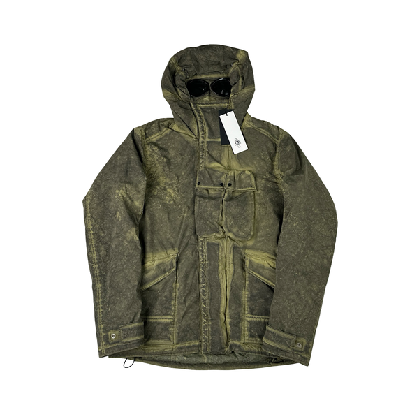 CP Company Green Nycra Goggle Hooded Jacket - XL