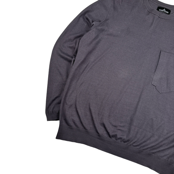 Stone Island 2018 Purple Shadow Project Knitted Crewneck - 3XL