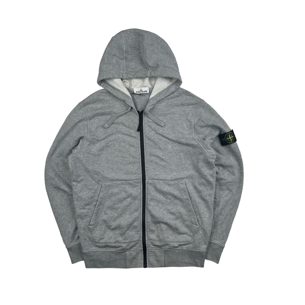 Stone Island Light Grey 2022 Zipped Hoodie - Large
