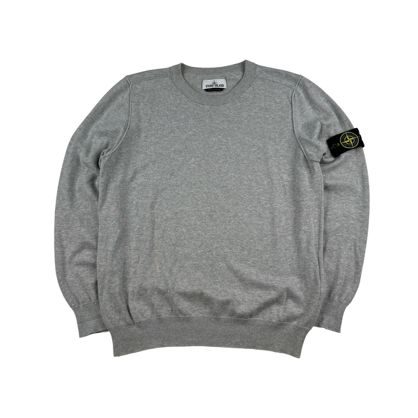 Stone Island 2022 Light Grey Knit Crewneck Jumper - Large