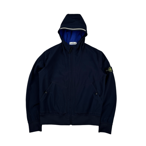 Stone Island 2012 Navy Fleece Lined Soft Shell R Jacket - XL