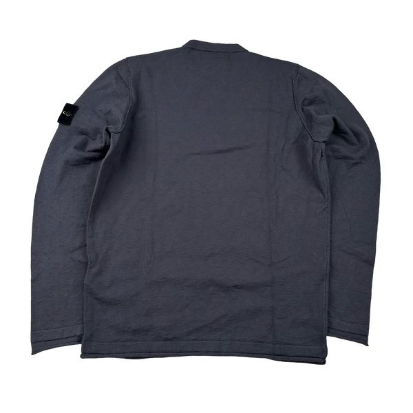 Stone Island 2021 Grey Fine Knit Crewneck Jumper - Medium