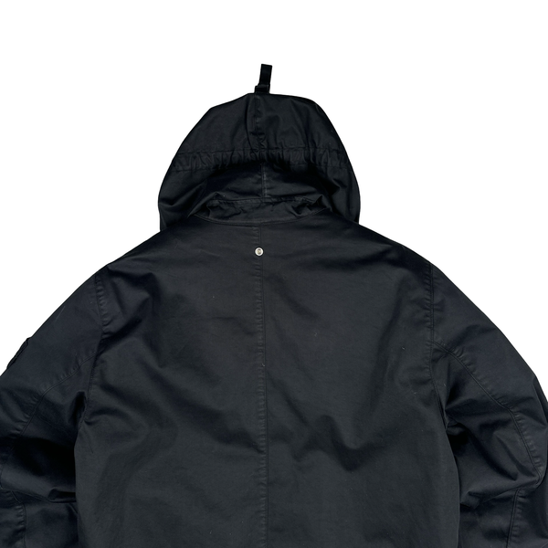Stone Island Black Helicopter Raso Gommato Jacket - Small