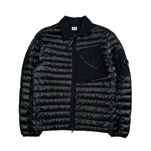CP Company Black DD Shell Collar Puffer Jacket - Medium