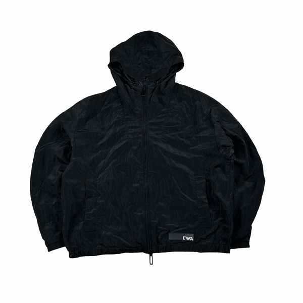 Emporio Armani Monogram Reversible Nylon Peak Hood Lightweight Jacket - XXL