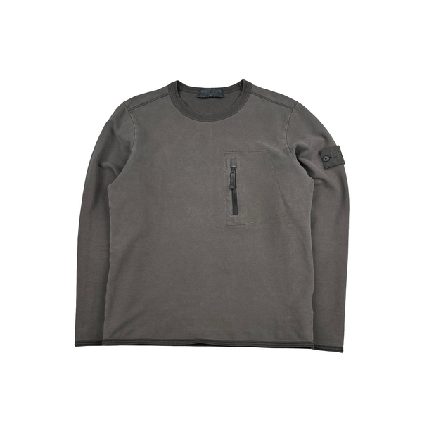 Stone Island 2017 Grey Ghost Crewneck Sweatshirt - Small