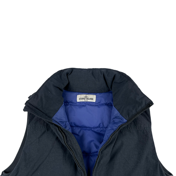 Stone Island 2012 30th Anniversary Blue Reps Nylon Down Puffer Gilet - Small