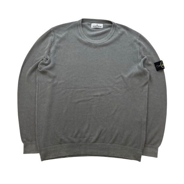 Stone Island Waffle Knit Cotton Crewneck Jumper - XXL