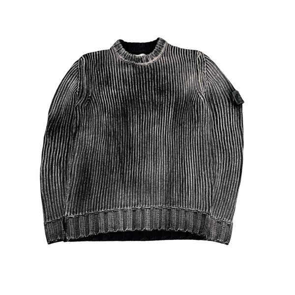 Stone Island 2018 Black Frost Wool Knit Jumper - XL