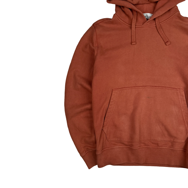 Stone Island Terracotta Cotton Pullover Hoodie - Medium