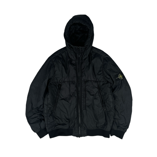 Stone Island 2019 Black Crinkle Reps NY Jacket - XL