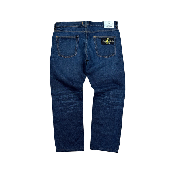 Stone Island 2016 Blue Wash Slim Fit Cotton Trousers - XXL