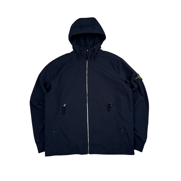 Stone Island 2018 Navy Light Soft Shell R Jacket - XXL