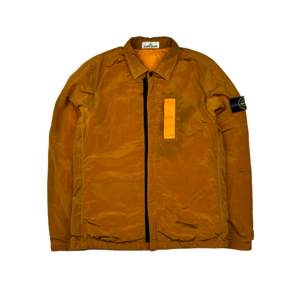 Stone Island 2017 Orange Nylon Metal Shimmer Overshirt - Medium