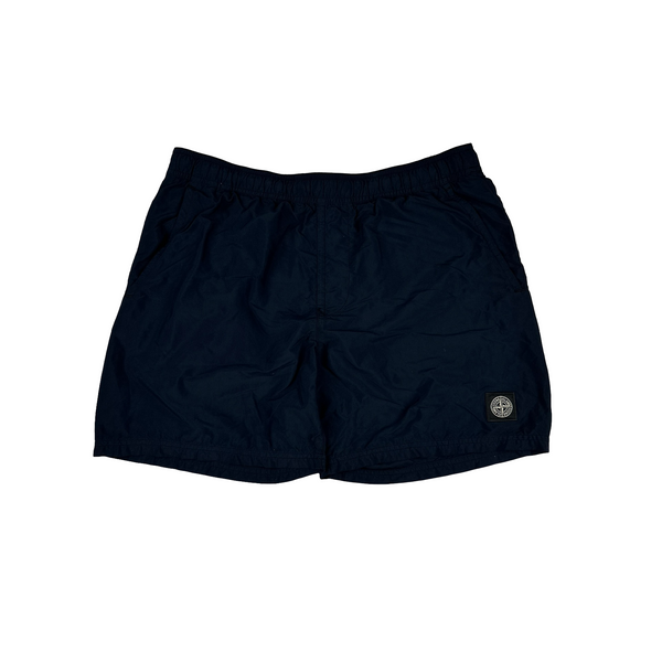 Stone Island Navy Patch Swim Shorts - Large