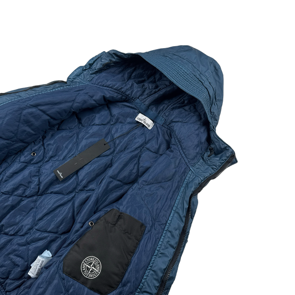 Stone Island 2014 Blue Mussola Gommata Padded Jacket - Small