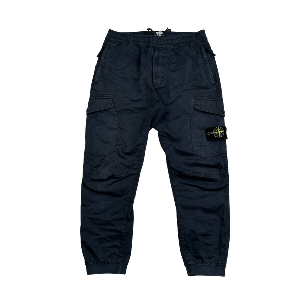 Stone Island 2020 Navy RE-T Cargo Trousers - 32"