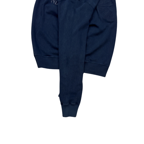 Stone Island Navy Reversible Double Front Sweatshirt - Large