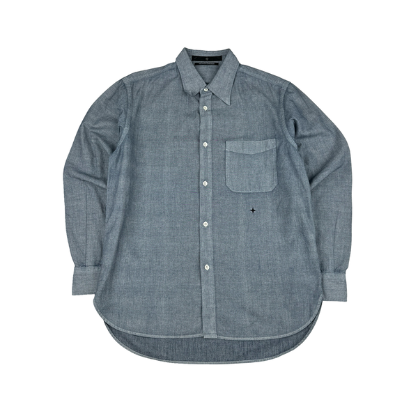 Stone Island Vintage 2002 Light Denim Cotton Shirt - Medium