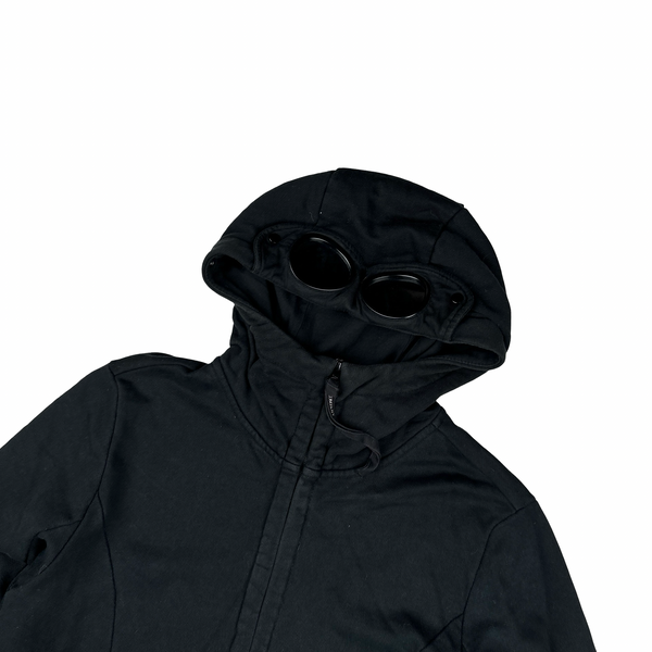 CP Company Black Cotton Goggle Hoodie - Small