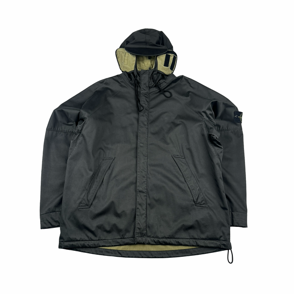 Stone Island 2004 Dark Grey Raso Floccato Riot Mask Sniper Jacket - XXL