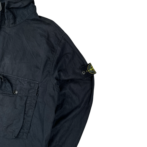 Stone Island 2019 Navy Ghost Cotton Resin Smock - Large