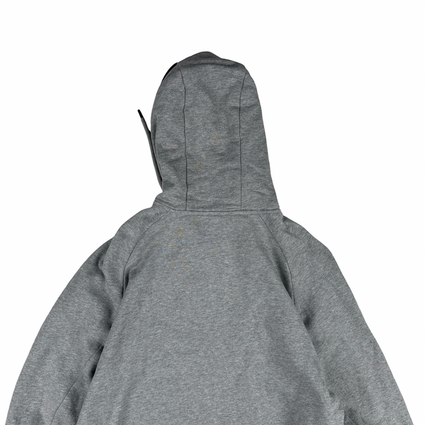 CP Company Grey Cotton Goggle Hoodie - Medium