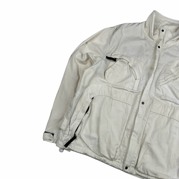 Stone Island 1998 Vintage Cotton Multi Pocket Green Edge Jacket - XL