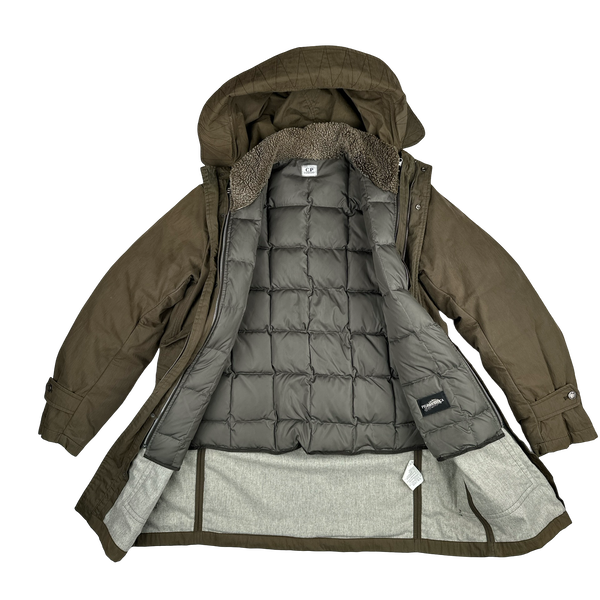 CP Company 2006 Khaki Multi Pocket Down Lined Jacket - Medium