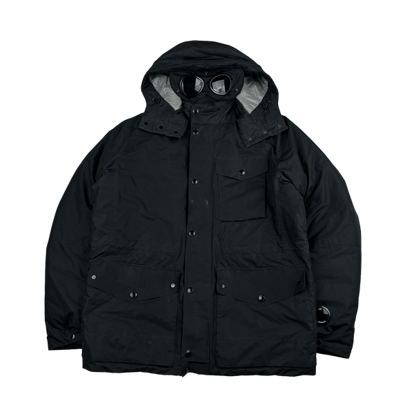 CP Company Black Micro M Down Filled Goggle Jacket - XXL
