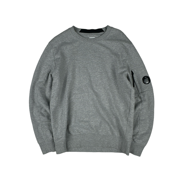 CP Company Grey Cotton Lens Viewer Crewneck - Medium