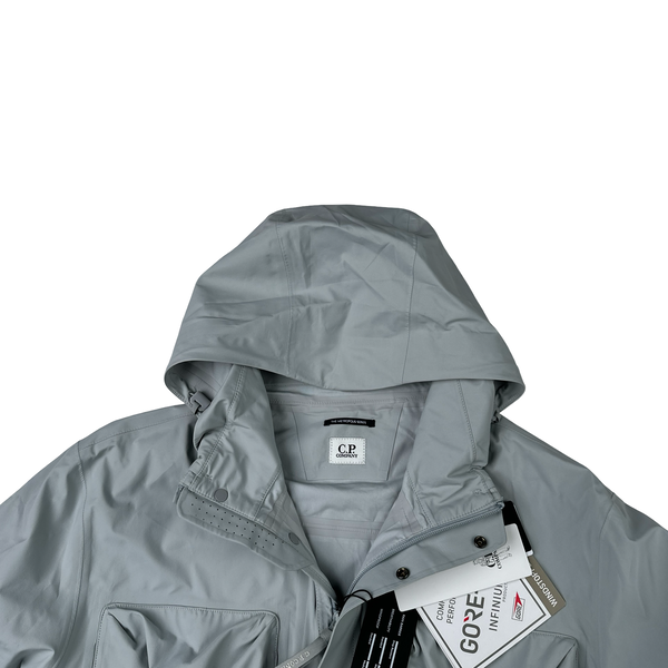 CP Company Grey Gore-tex Infinium Metropolis Multi Pocket Jacket - Large