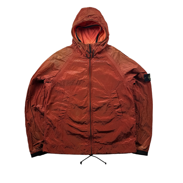Stone Island 2006 Burnt Red Nylon Metal Shimmer Jacket - XL