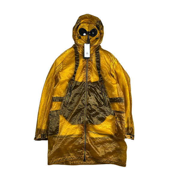 CP Company Yellow Kan D Shearling Lined Explorer Jacket - Large