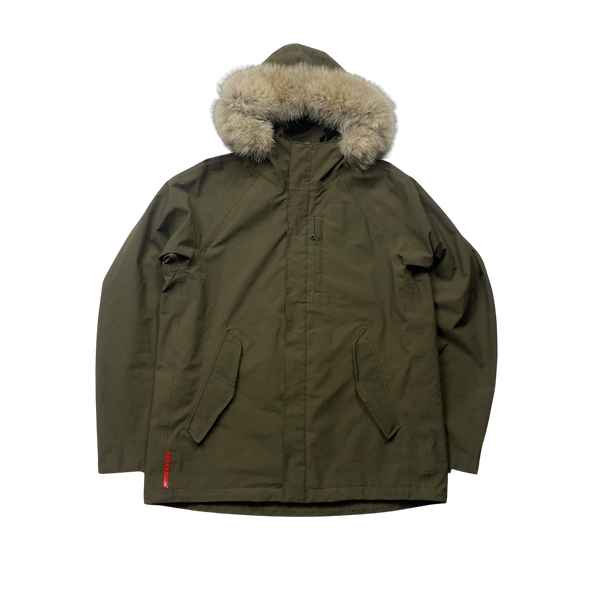 Prada Khaki Coyote Gore Tex Waterproof Parka Jacket - XL