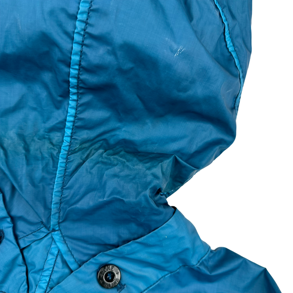 Stone Island Blue Mussola Gommata Melange Jacket - Large