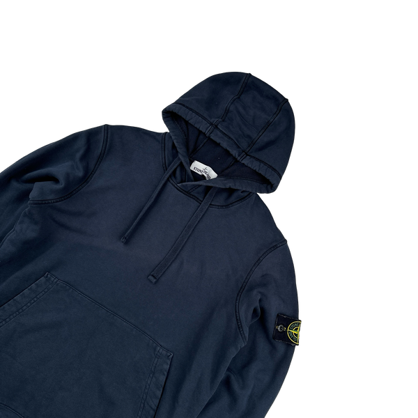 Stone Island 2021 Navy Pullover Hoodie - Small