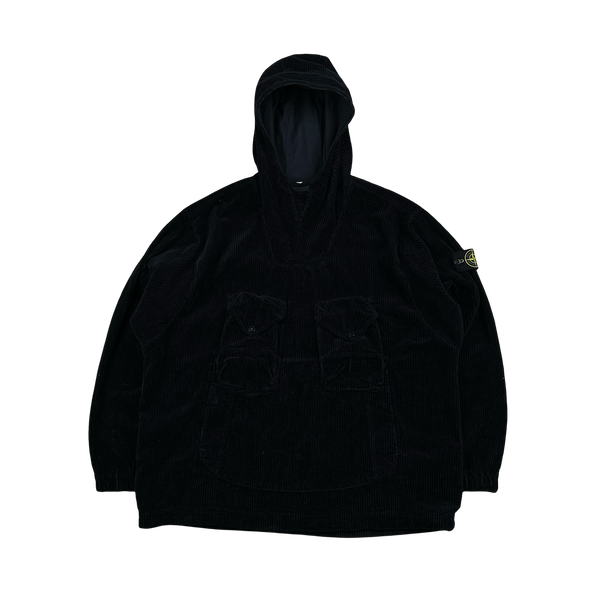 Stone Island 2023 Navy Thick Jumbo Corduroy Pullover Smock - XXL