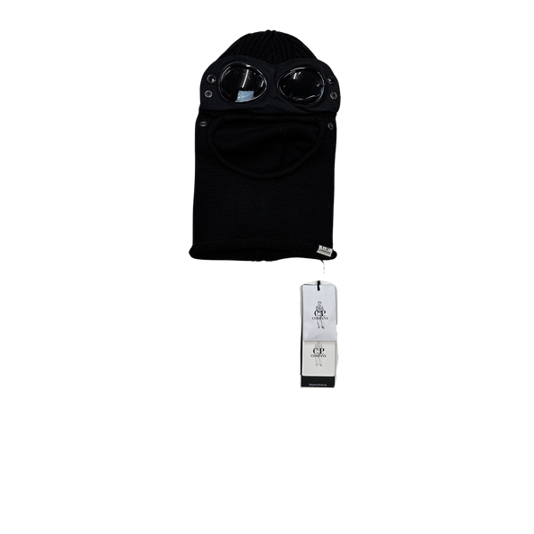 CP Company Black Merino Wool Goggle Balaclava