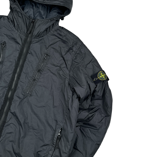 Stone Island 2022 Dark Grey Crinkle R-NY Garment Dyed Jacket - XL
