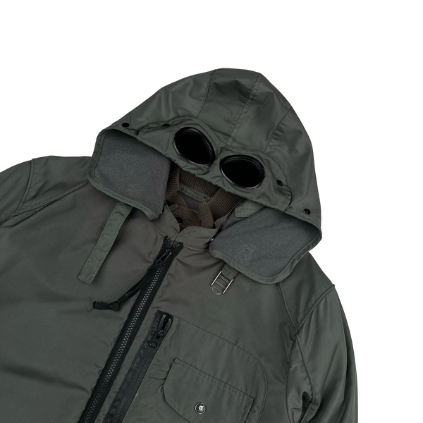 CP Company 2011 Grey Multi Pocket Leinster 200 Wool Lined Goggle Jacket -XL