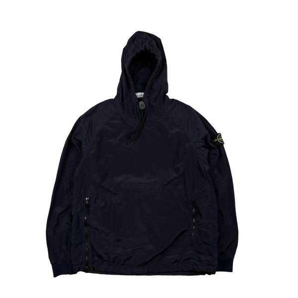 Stone Island 2018 Navy Nylon Metal Hooded Smock - Medium