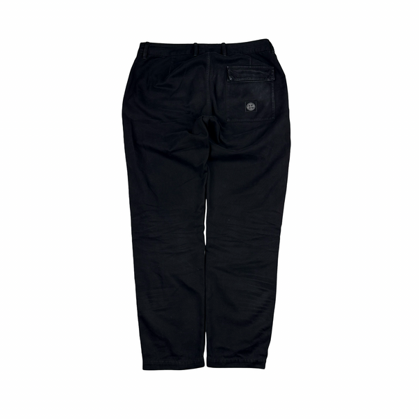 Stone Island 2019 Black Cotton Canvas Patch Trousers - 36"