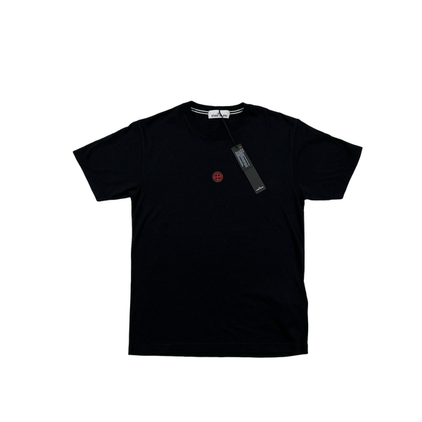 Stone Island 2022 Black Eclipse Graphic Spellout T Shirt - Medium